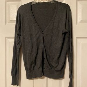Dark Gray Cardigan Sweater